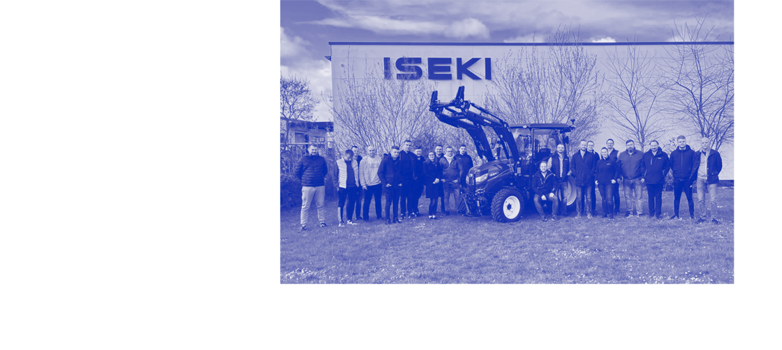 Uczestnicy szkolenia podstawowego dla dealerów w siedzibie firmy ISEKI w Naunhof z ISEKI TG 6