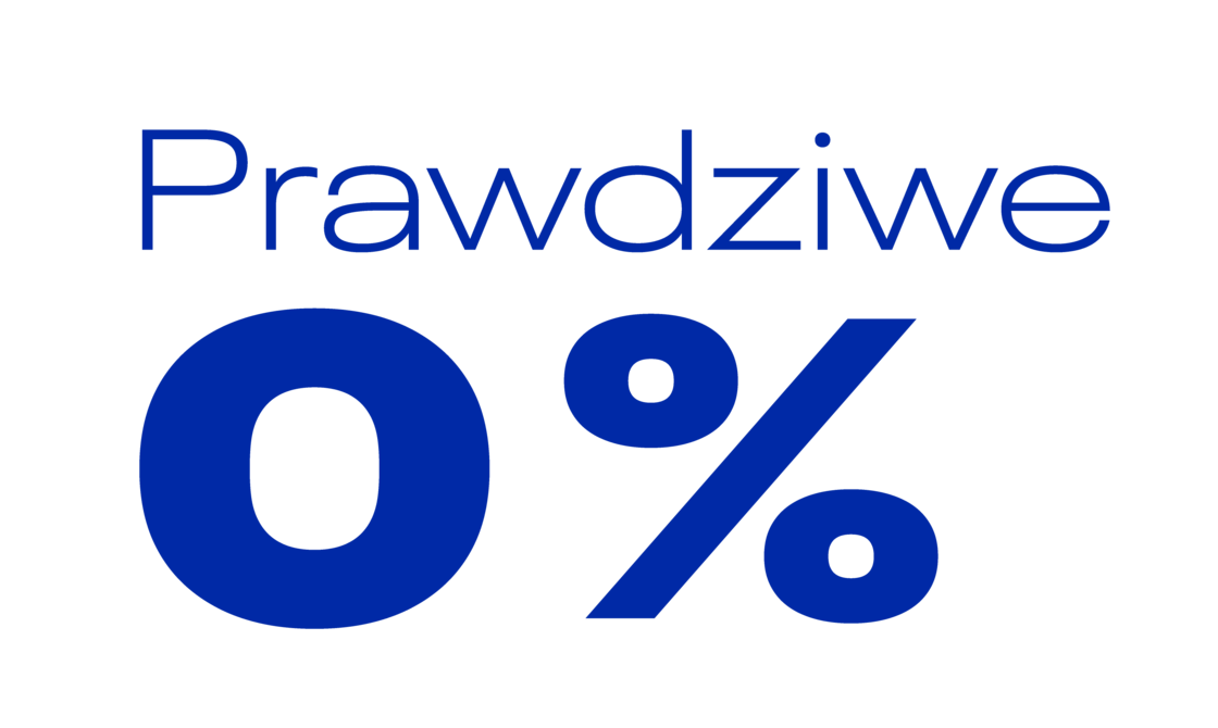 Ilustracja typograficzna "Prawdziwe 0%"